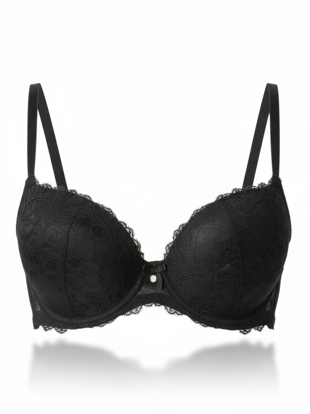 La Senza Beyond Sexy Black Floral Lace Push-Up Bra 38DD